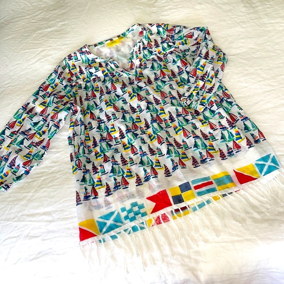 Roller Rabbit nautical Coverup - Picture 1 of 3